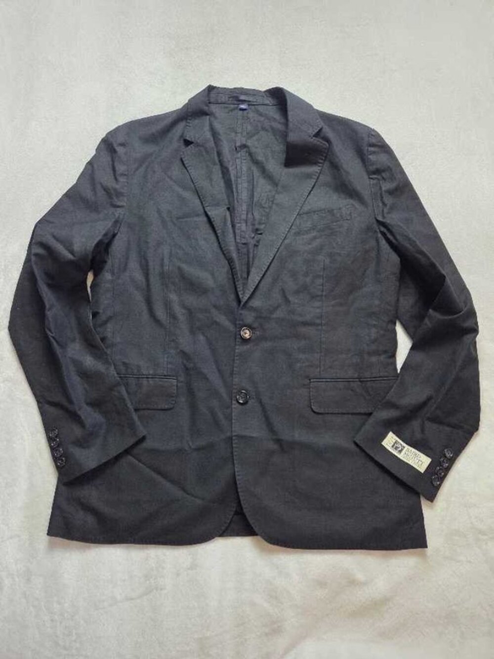 New 42R J.Crew Ludlow slim fit unstructured suit jacket in Irish linen black